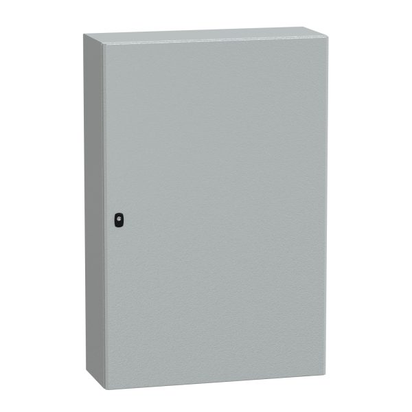 NSYS3D12830P Spacial S3D plain door with mount.plate. H1200xW800xD300 IP66 IK10 RAL7035.