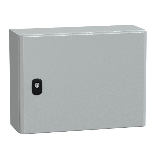 NSYS3D3415P Spacial S3D plain door with mount.plate. H300xW400xD150 IP66 IK10 RAL7035.