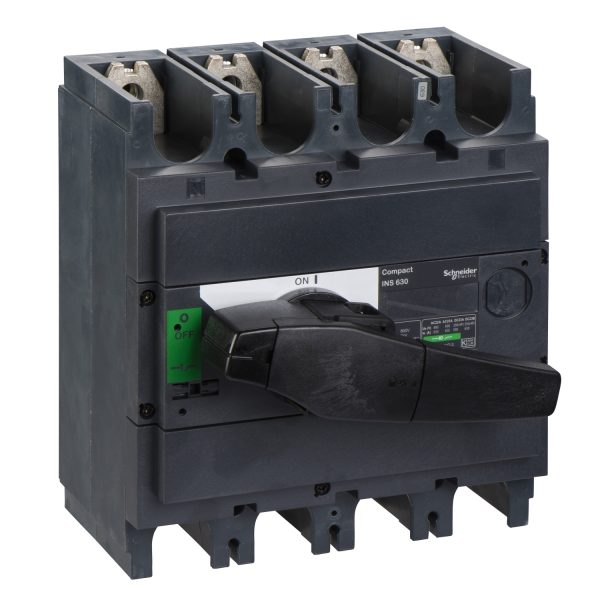 31115 switch disconnector, Compact INS630 , 630 A, standard version with black rotary handle, 4 poles