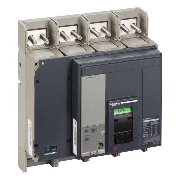 33484 Circuit breaker, ComPact NS1600N, 50kA/415VAC, Micrologic 2.0 trip unit, 1600A, fixed, 4 poles 4d